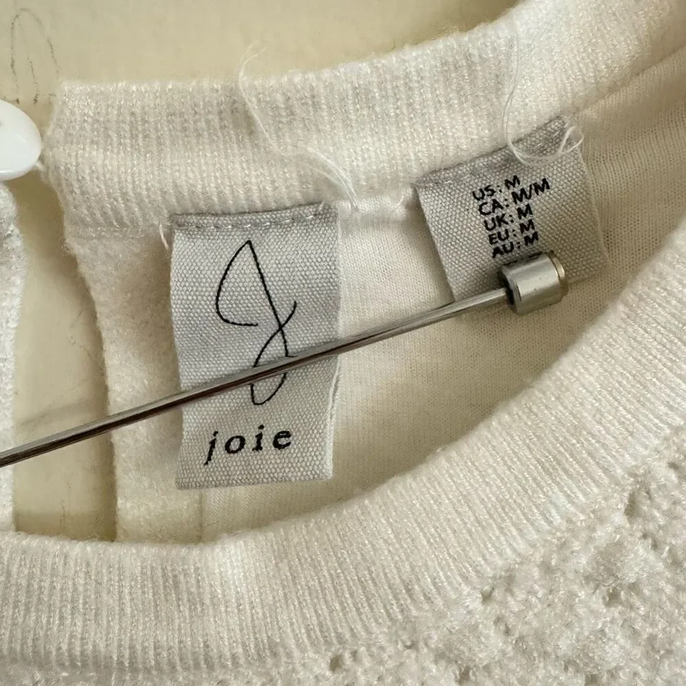 Joie Sleeveless Knit Sweater Dress Winter White Size Medium